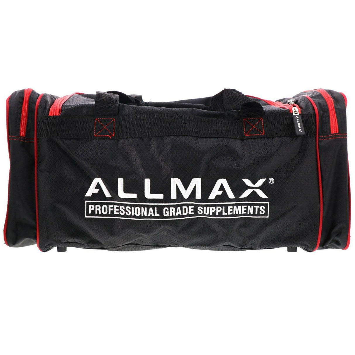 ALLMAX Nutrition, ALLMAX Premium Fitness Gym Bag, Black & Red, 1 Bag - Supply Center USA