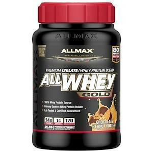 ALLMAX Nutrition, AllWhey Gold, 100% Whey Protein + Premium Whey Protein Isolate, Chocolate Peanut Butter, 2 lbs (907 g) - Supply Center USA