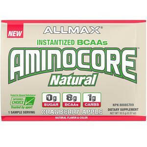 ALLMAX Nutrition, AMINOCORE Natural, Instantized BCAAs, Cranberry Apple, 10.5 g (0.37 oz) - Supply Center USA