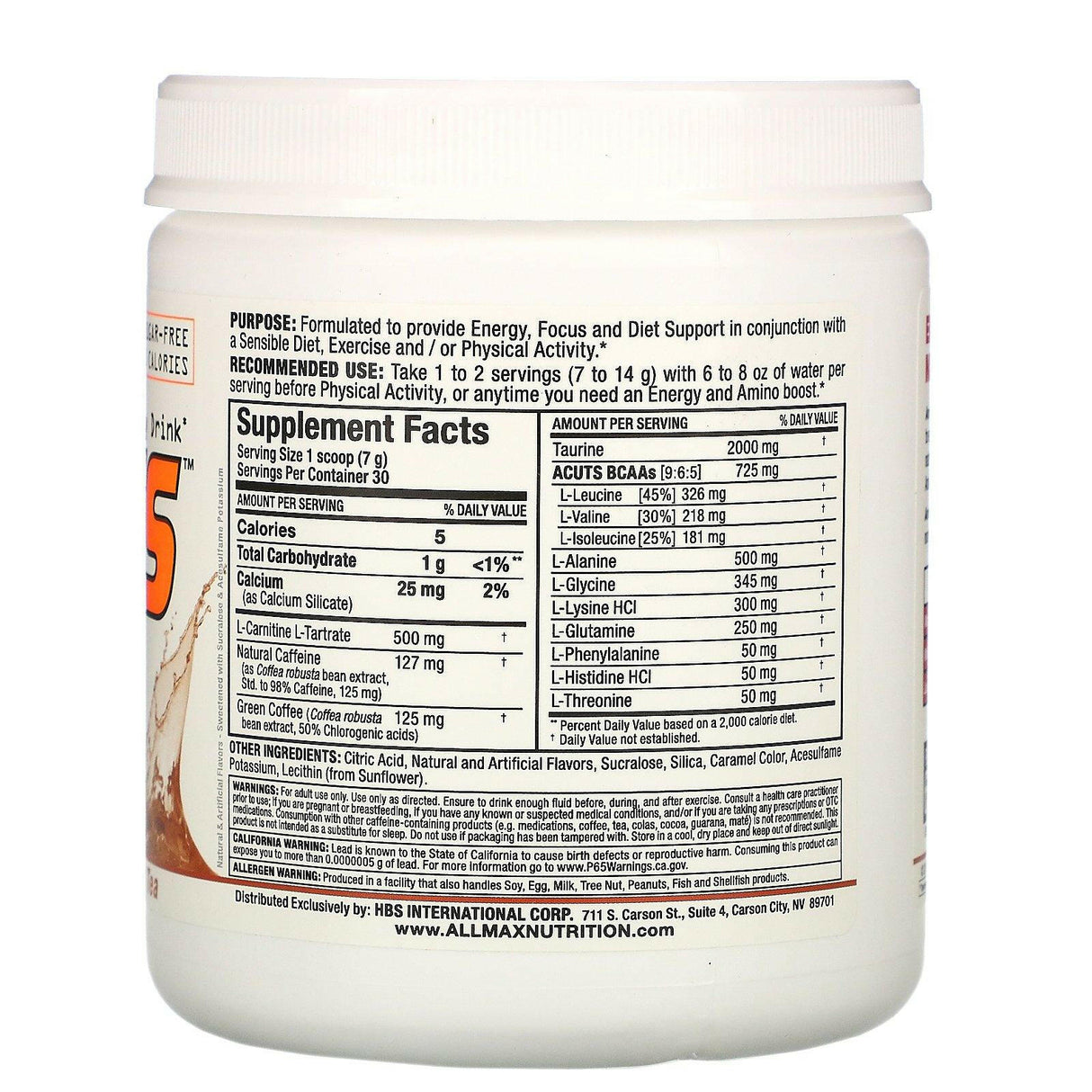 ALLMAX Nutrition, AMINOCUTS (ACUTS), Amino-Charged Energy Drink, Sweet Tea, 7.4 oz (210 g) - Supply Center USA