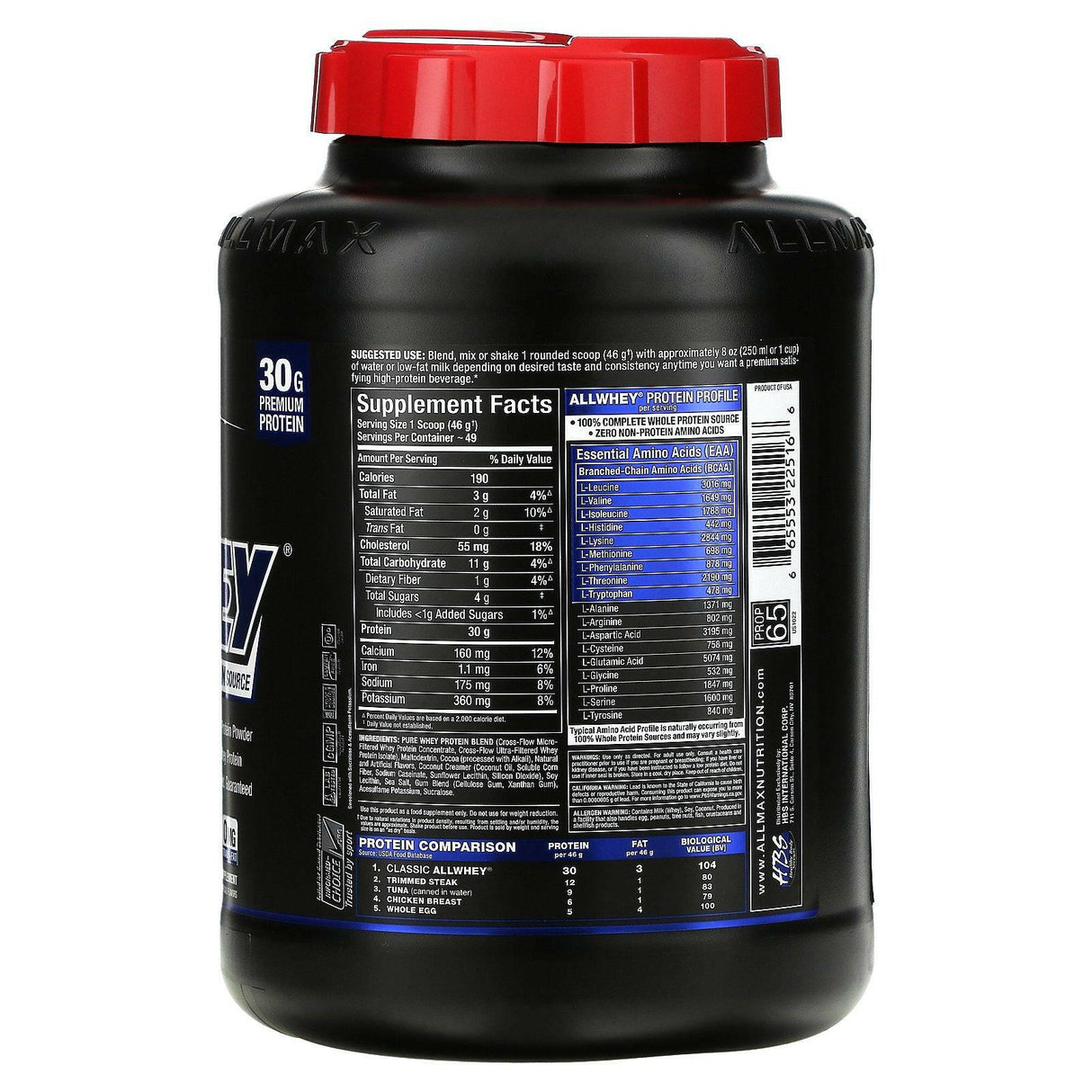 ALLMAX Nutrition, Classic AllWhey, 100% Whey Protein, Chocolate, 5 lbs (2.27 kg) - Supply Center USA