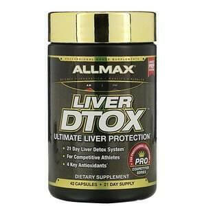ALLMAX Nutrition, Liver Dtox with Extra Strength Silymarin (Milk Thistle) and Turmeric (95% Curcumin), 42 Capsules - Supply Center USA