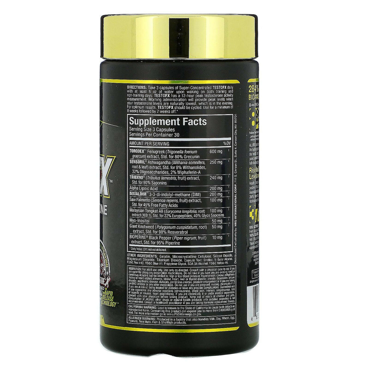 ALLMAX Nutrition, TestoFX, 90 Capsules - Supply Center USA