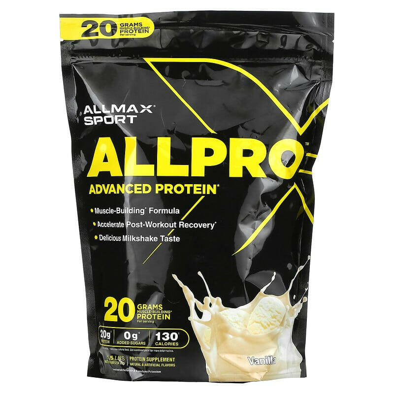 ALLMAX, Sport, ALLPRO Advanced Protein, Vanilla, 3.2 lb (1,453 g) - Supply Center USA