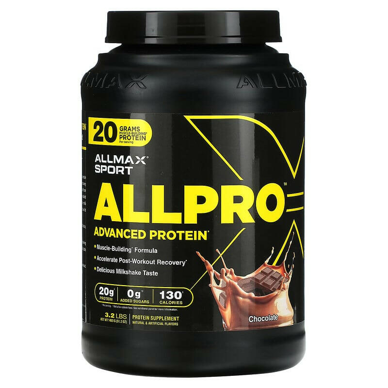 ALLMAX, Sport, ALLPRO Advanced Protein, Vanilla, 3.2 lb (1,453 g) - Supply Center USA
