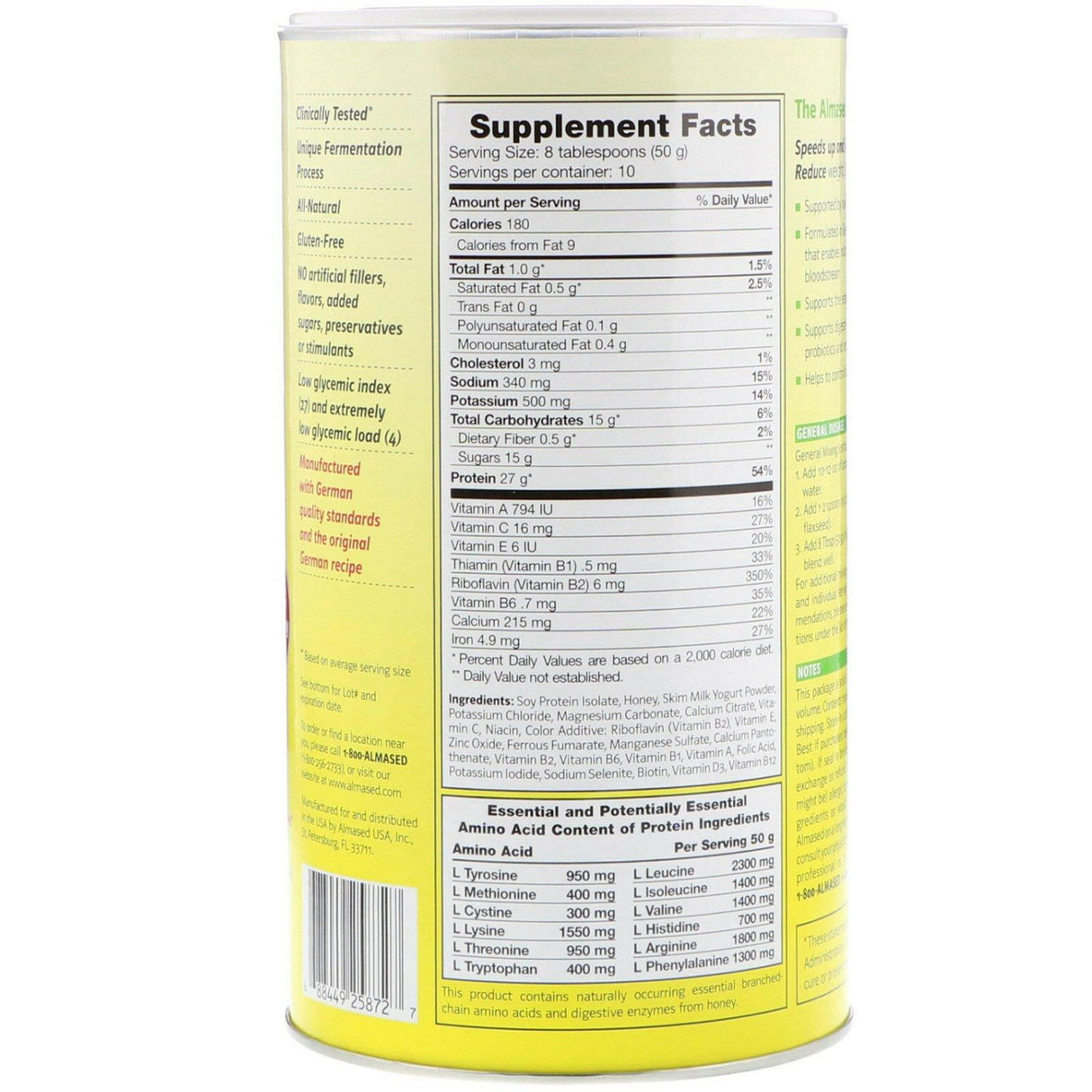 Almased USA, Almased, 17.6 oz (500 g) - Supply Center USA