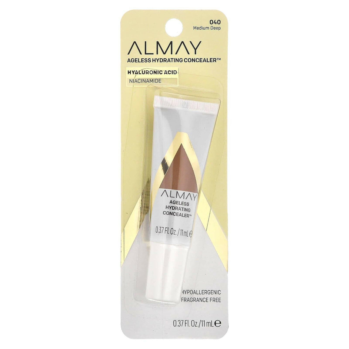Almay, Ageless Hydrating Concealer, 040 Medium Deep, 0.37 fl oz (11 ml) - Supply Center USA