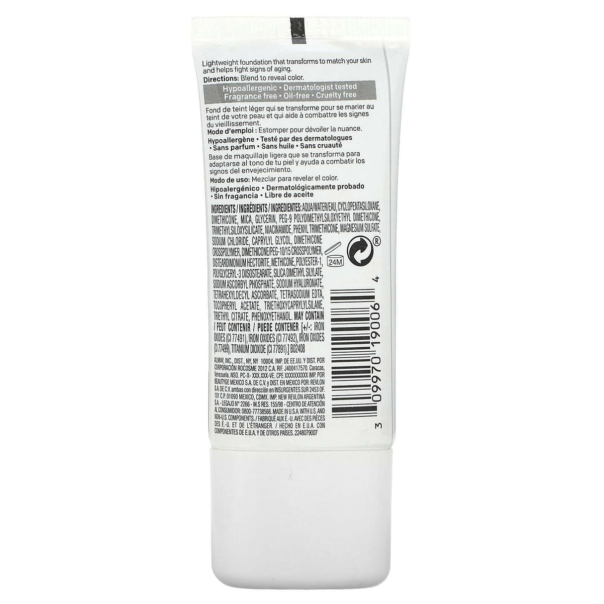 Almay, Ageless Smart Shade Foundation, 600 Tan, 1 fl oz (30 ml) - Supply Center USA