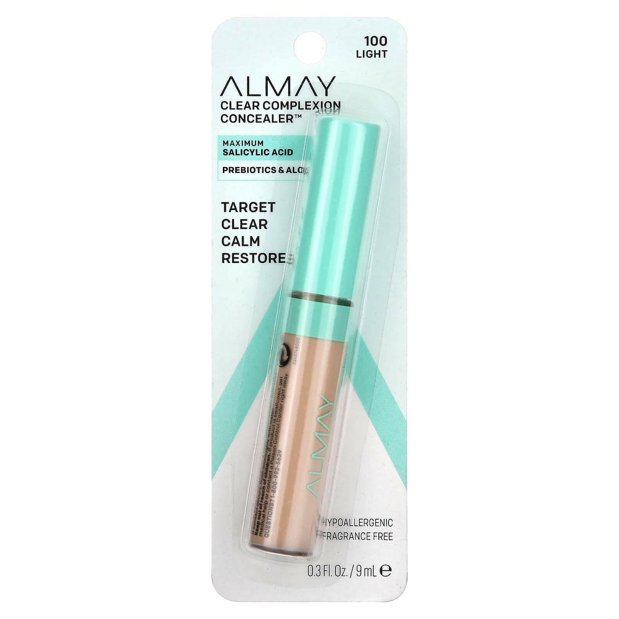 Almay, Clear Complexion Concealer, 100 Light , 0.3 fl oz (9 ml) - Supply Center USA