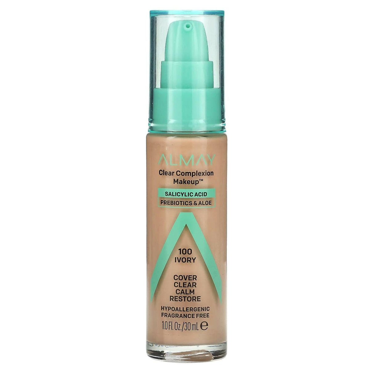 Almay, Clear Complexion Makeup, 100 Ivory, 1 fl oz (30 ml) - Supply Center USA