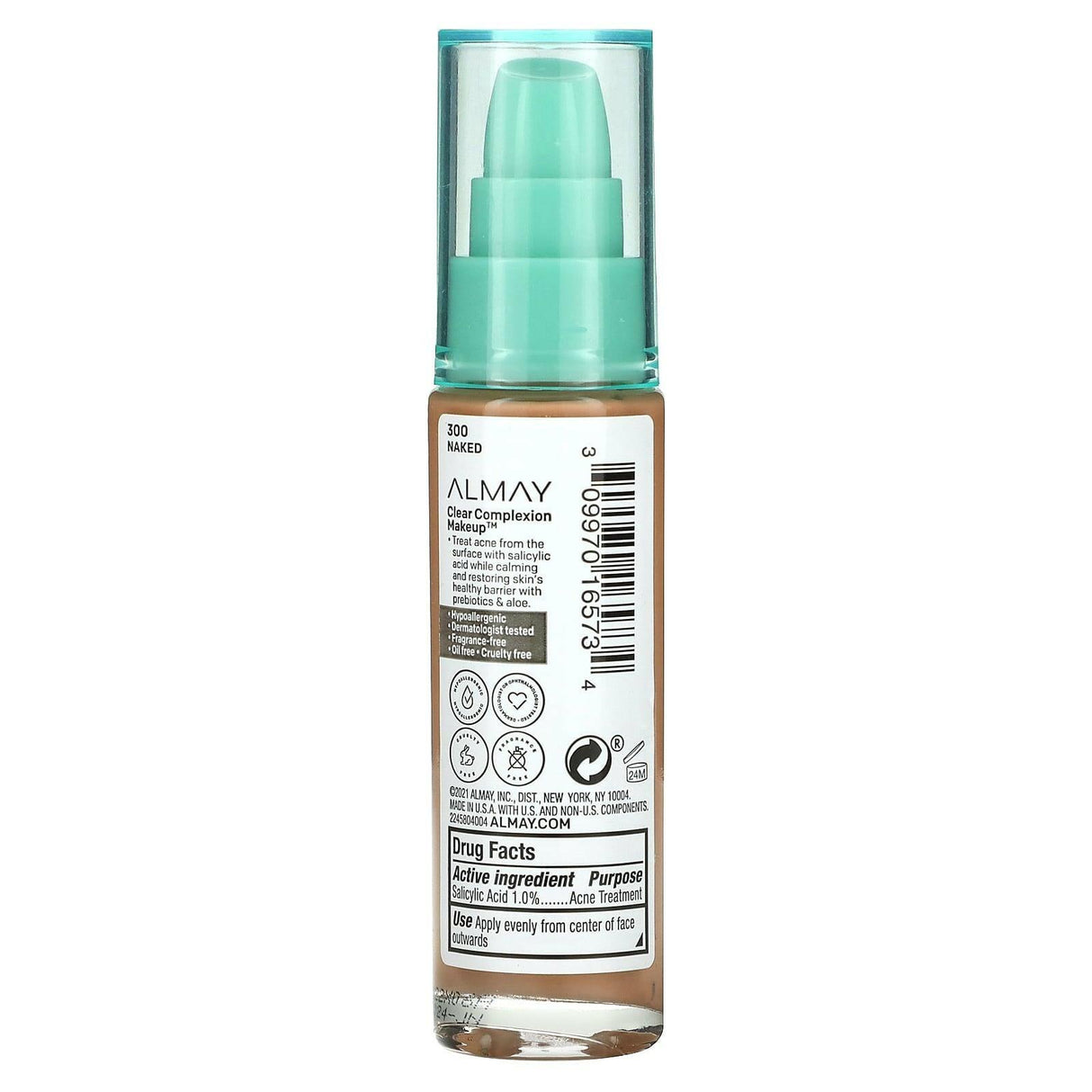 Almay, Clear Complexion Makeup, 300 Naked, 1 fl oz (30 ml) - Supply Center USA