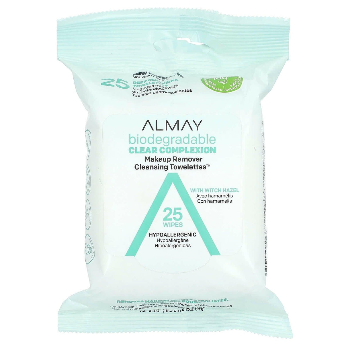 Almay, Makeup Remover Cleansing Towelettes, With Witch Hazel, 25 Wipes - Supply Center USA