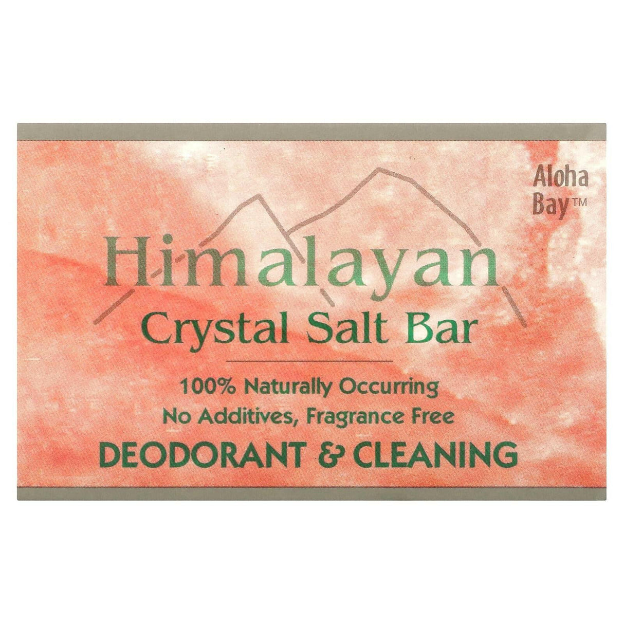 Aloha Bay, Himalayan Crystal Salt Bar Soap, Fragrance Free, 1 Bar, 9 oz (250 g) - Supply Center USA
