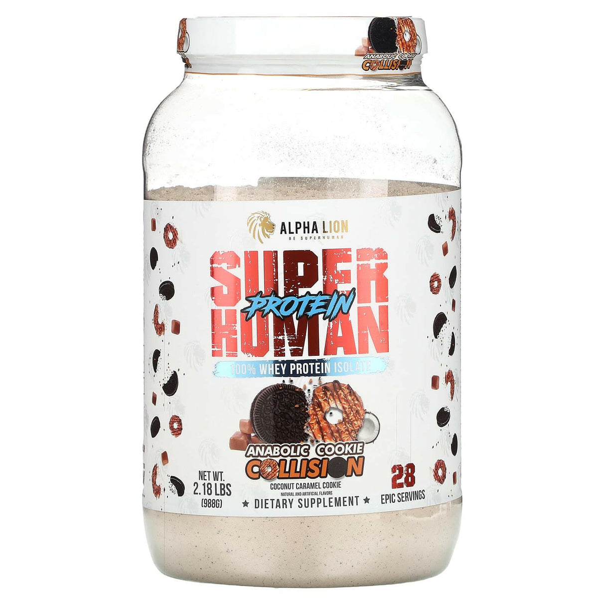 ALPHA LION, SuperHuman Protein, Anabolic Cookie Collision, Coconut Caramel Cookie, 2.18 lbs (988 g) - Supply Center USA