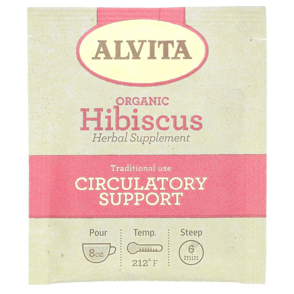 Alvita Teas, Organic Botanical Tea, Hibiscus, Caffeine Free, 16 Individually Wrapped Tea Bags, 1.13 oz (32 g) - Supply Center USA