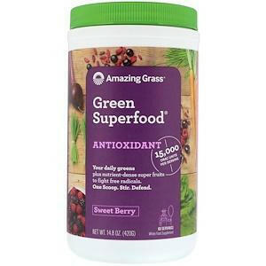 Amazing Grass, Green Superfood, Antioxidant, Sweet Berry, 14.8 oz (420 g) - Supply Center USA
