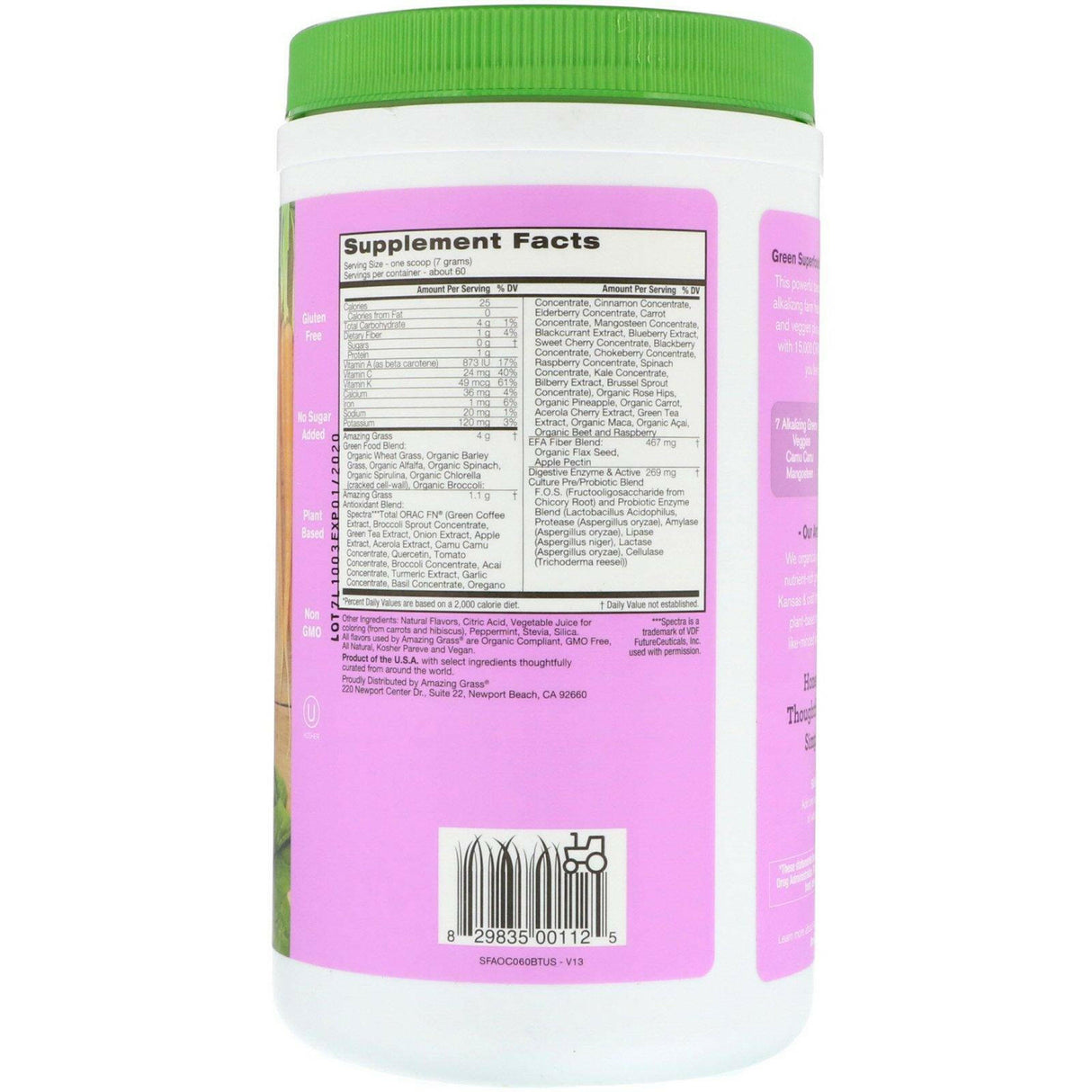 Amazing Grass, Green Superfood, Antioxidant, Sweet Berry, 14.8 oz (420 g) - Supply Center USA