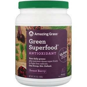 Amazing Grass, Green Superfood, Antioxidant, Sweet Berry, 24.7 oz (700 g) - Supply Center USA