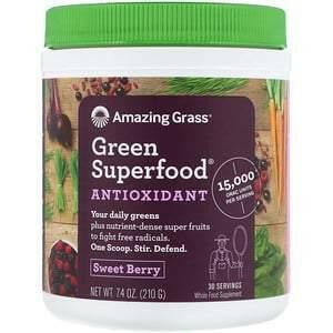 Amazing Grass, Green Superfood Antioxidant, Sweet Berry, 7.4 oz (210 g) - Supply Center USA