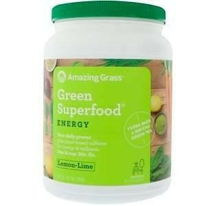 Amazing Grass, Green Superfood, Energy, Lemon Lime, 24.7 oz (700 g) - Supply Center USA