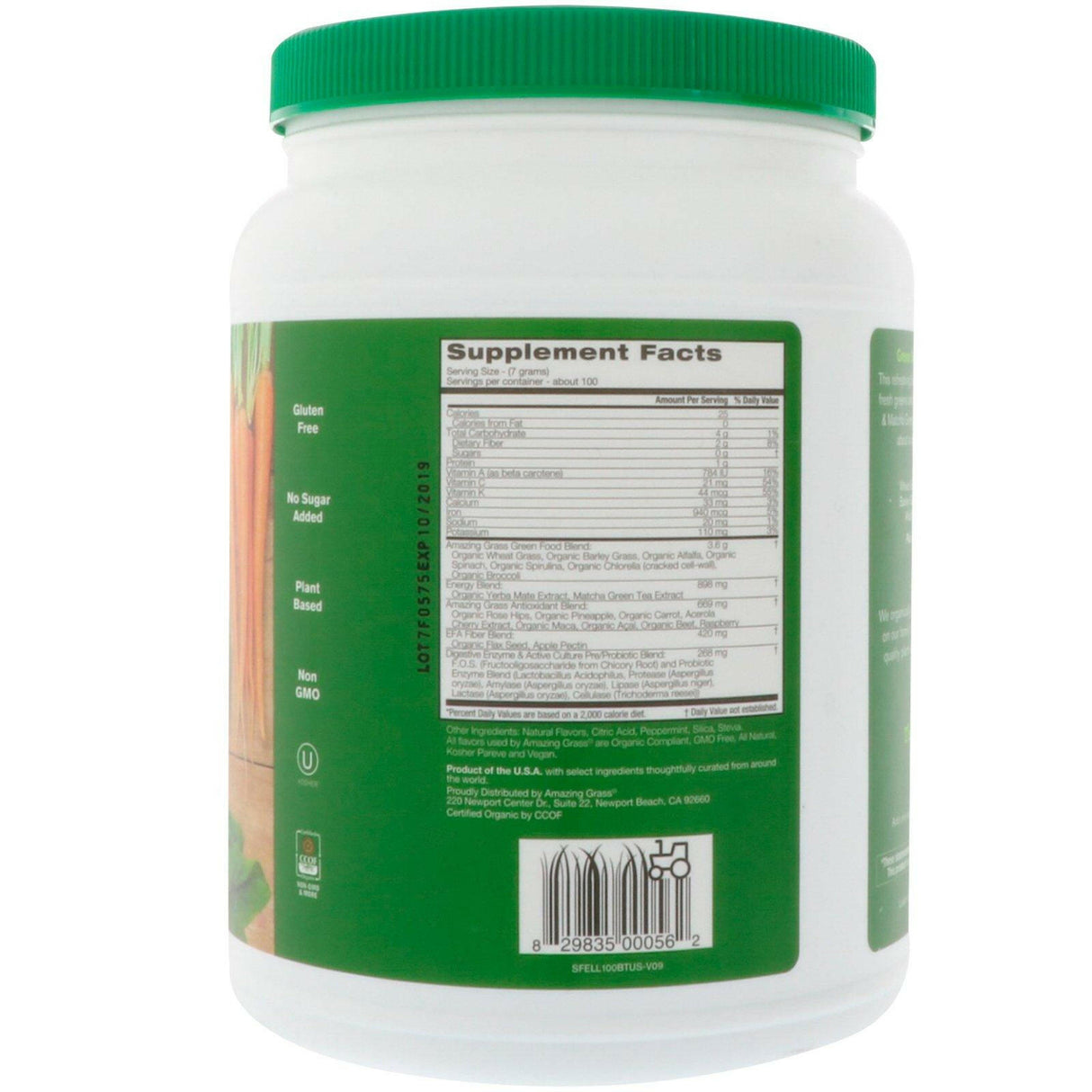 Amazing Grass, Green Superfood, Energy, Lemon Lime, 24.7 oz (700 g) - Supply Center USA