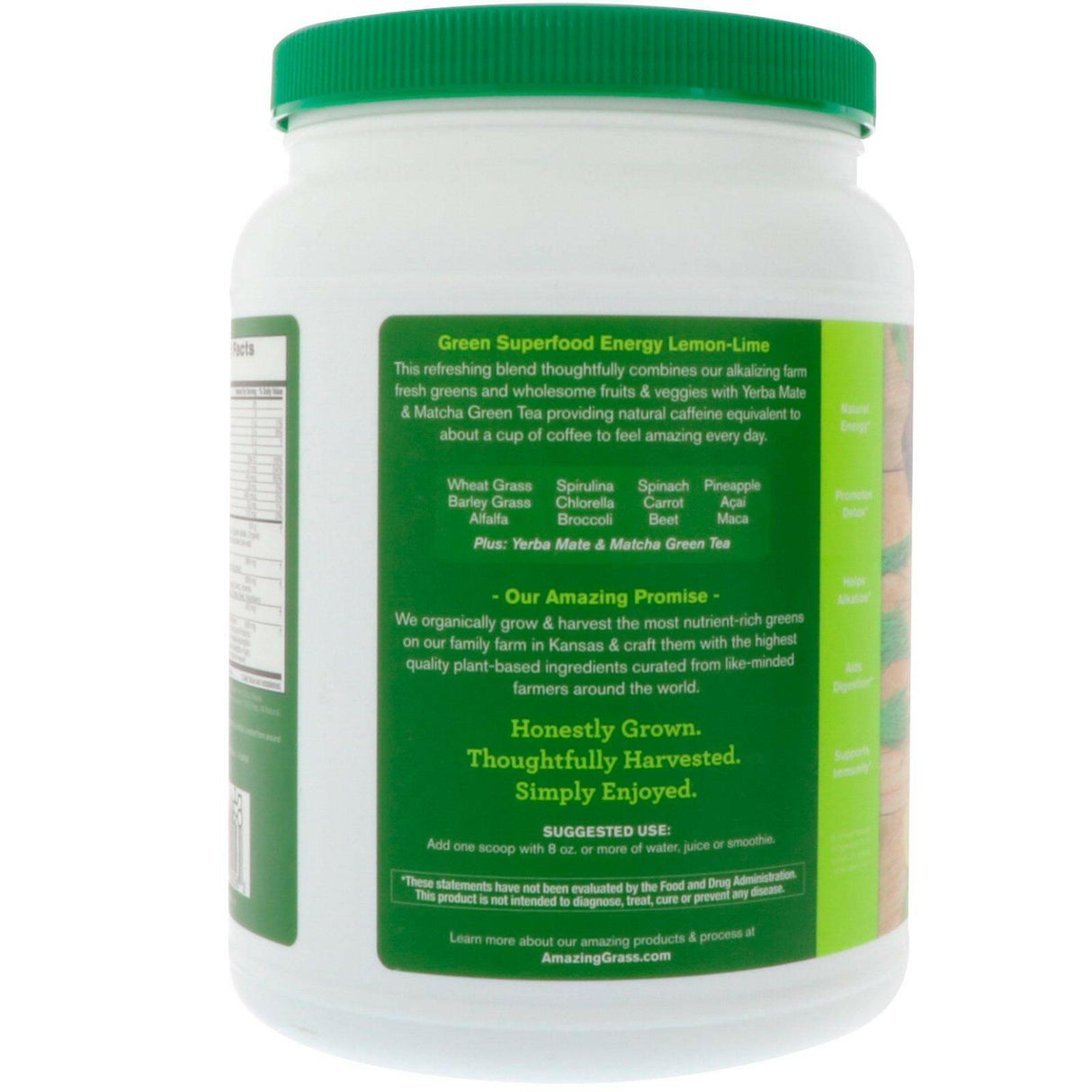 Amazing Grass, Green Superfood, Energy, Lemon Lime, 24.7 oz (700 g) - Supply Center USA
