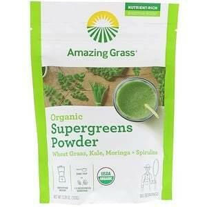 Amazing Grass, Organic SuperGreens Powder, 5.29 oz (150 g) - Supply Center USA
