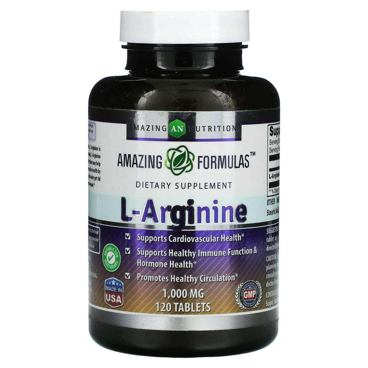 Amazing Nutrition, L-Arginine, 1,000 mg, 120 Tablets - Supply Center USA