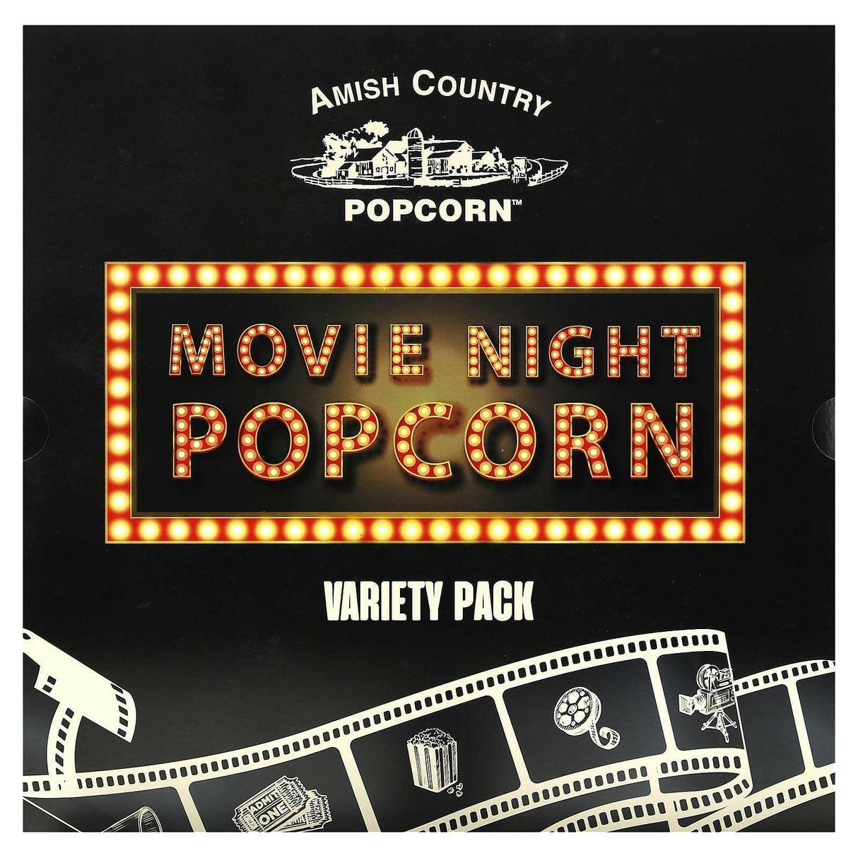 Amish Country Popcorn, Movie Night Popcorn, Variety Pack, 12 Pieces - Supply Center USA