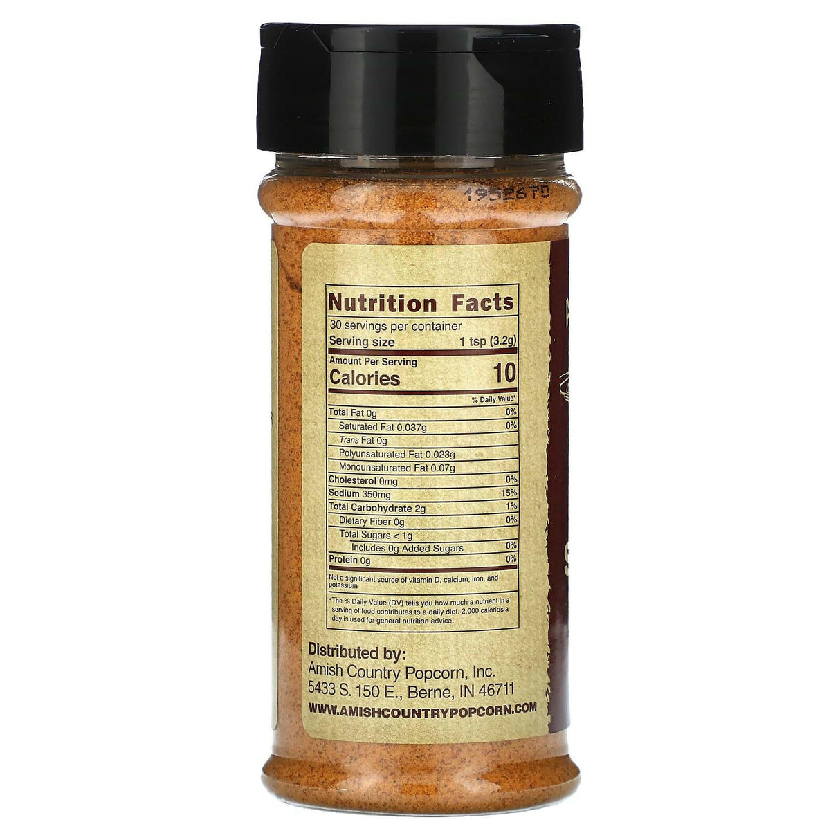 Amish Country Popcorn, Popcorn Seasoning, Buffalo , 4.75 oz (134 g) - Supply Center USA