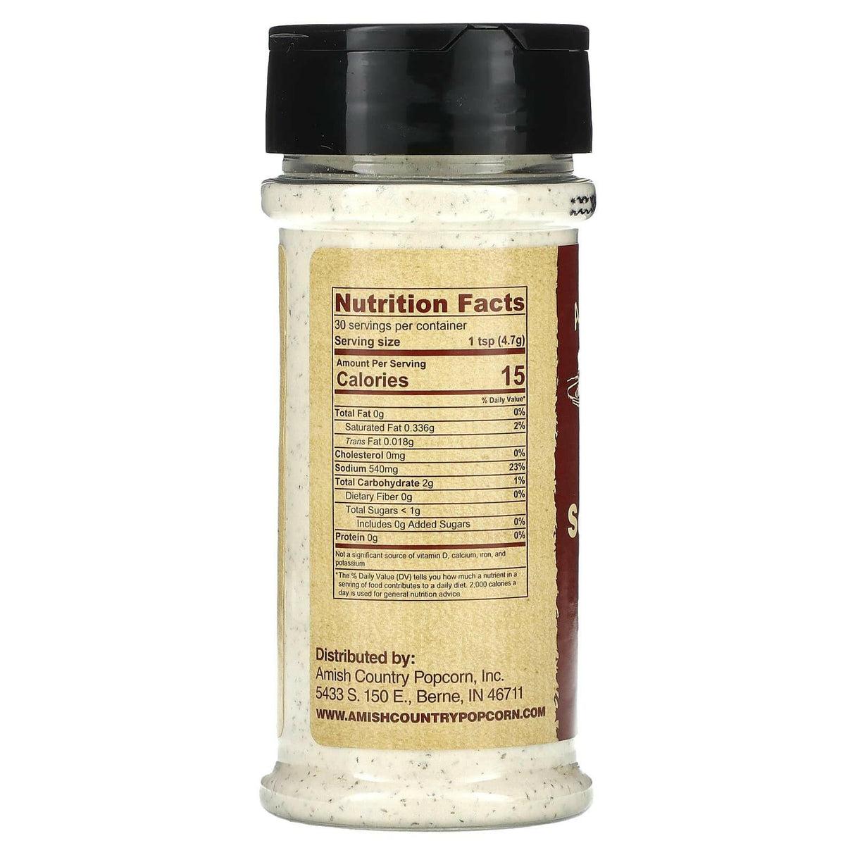 Amish Country Popcorn, Popcorn Seasoning, Sour Cream & Onion, 5 oz (142 g) - Supply Center USA