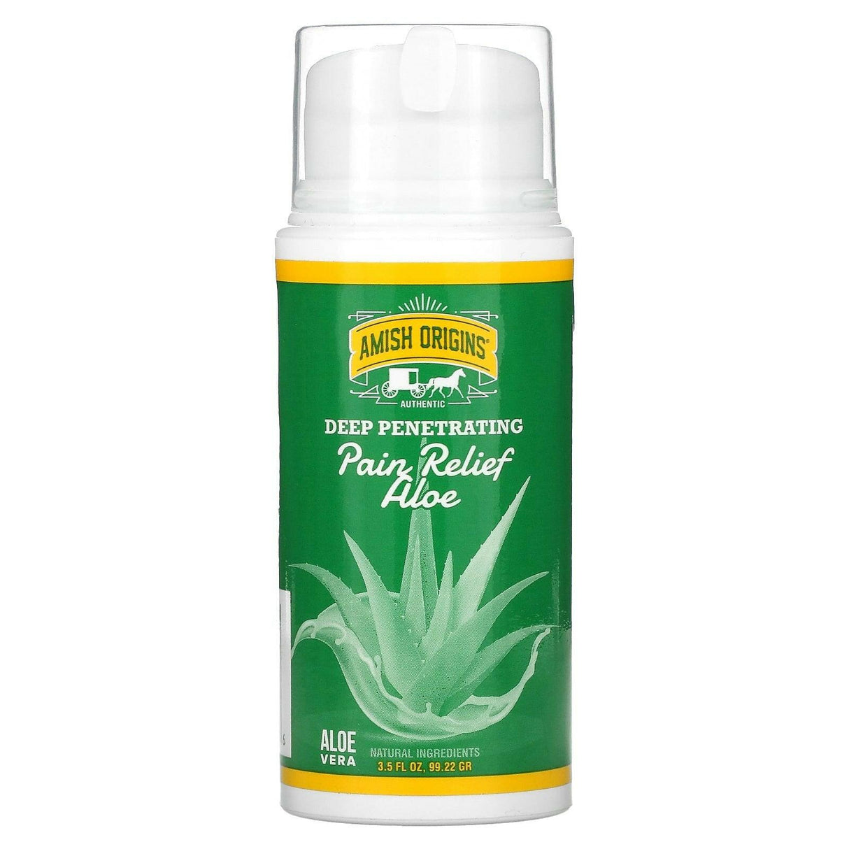Amish Origins, Deep Penetrating, Pain Relief, Aloe Vera, 3.5 fl oz (99.22 g) - Supply Center USA
