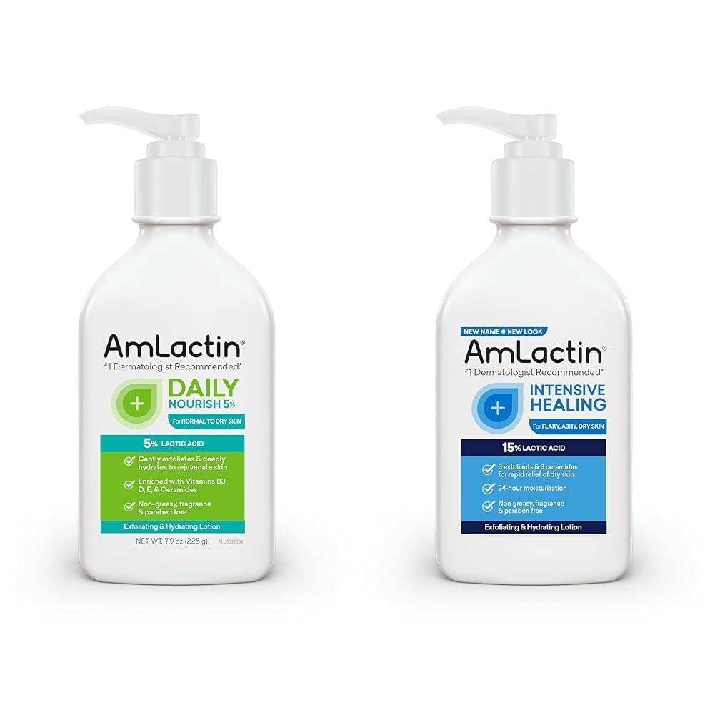 Amlactin Daily Nourish 5% - 7.9 Oz Body Lotion with 5% Lactic Acid - Exfoliator and Moisturizer for Dry Skin - Supply Center USA