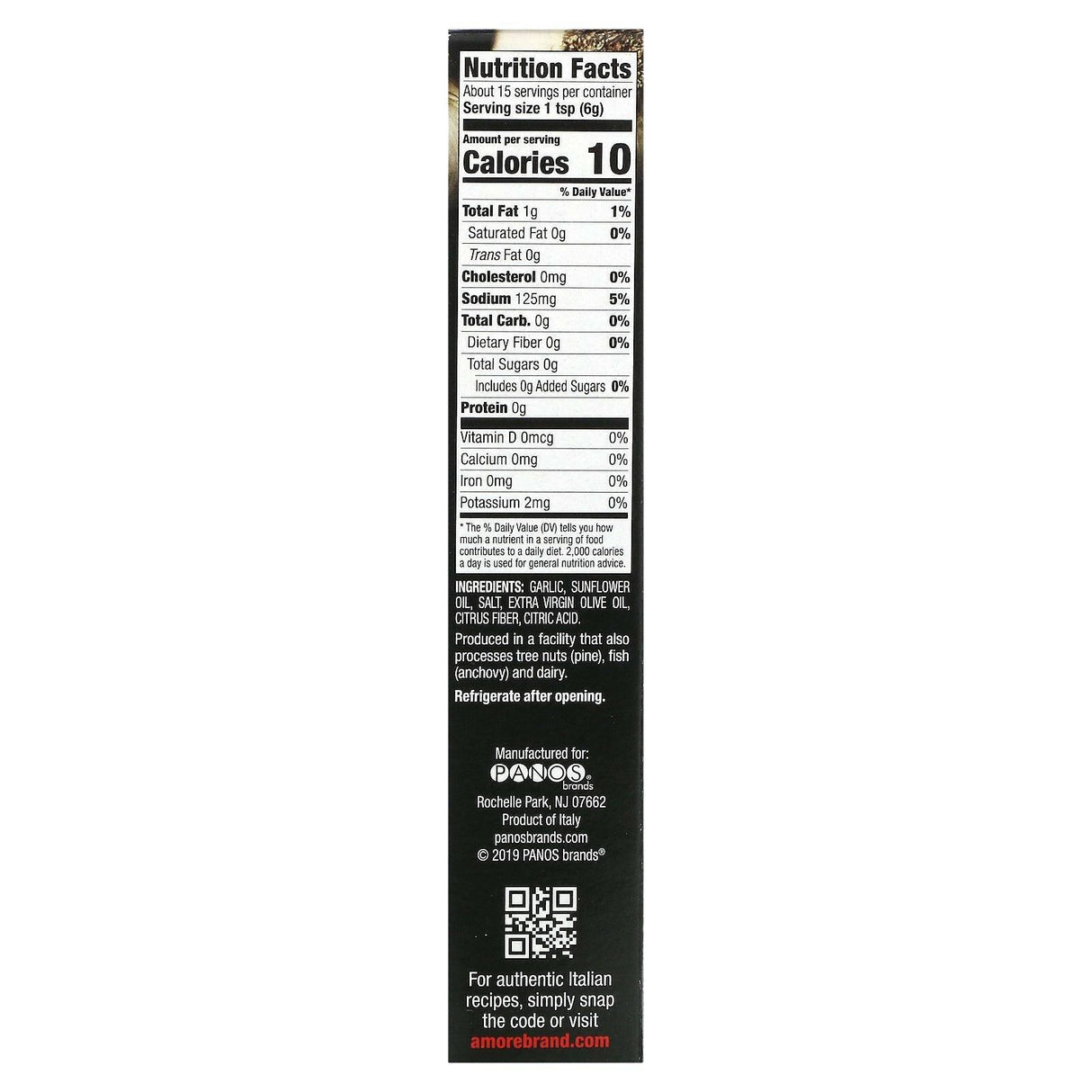 Amore, Garlic Paste, 3.2 oz (90 g) - Supply Center USA