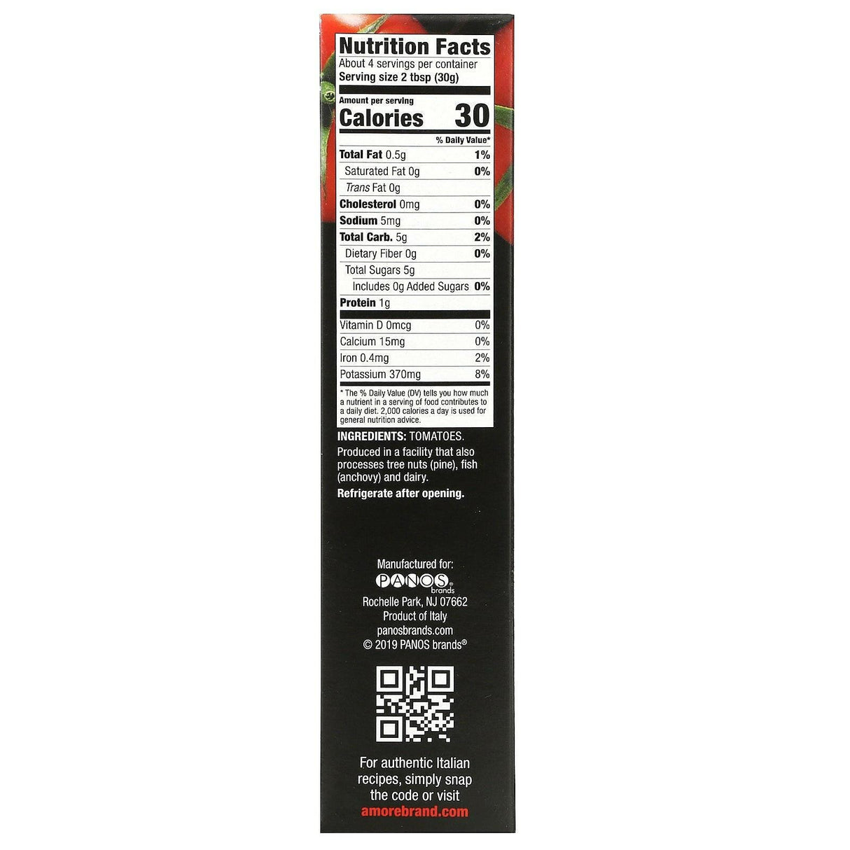 Amore, Tomato Paste, 4.5 oz (127 g) - Supply Center USA