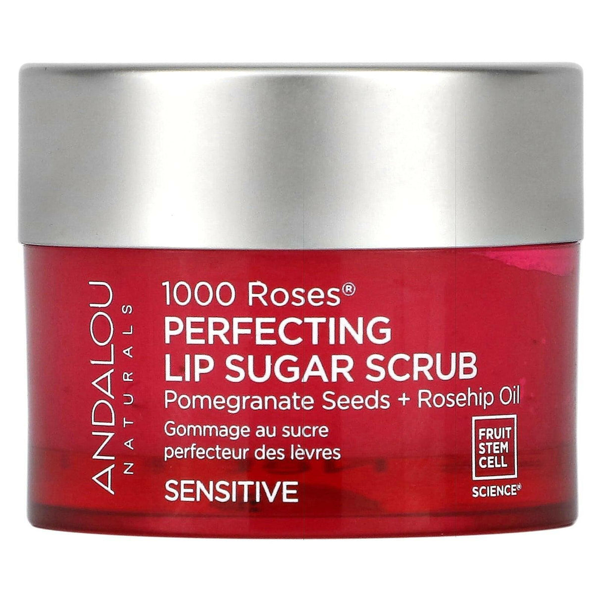 Andalou Naturals, 1000 Roses, Perfecting Lip Sugar Scrub, Sensitive, 0.5 oz (14.2 g) - Supply Center USA