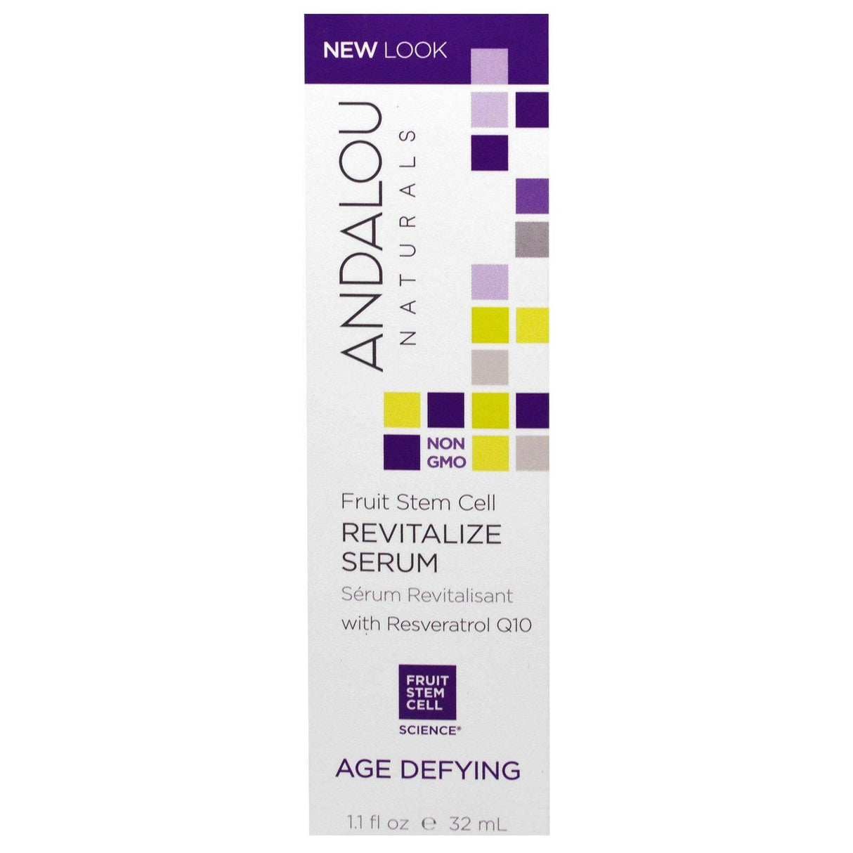 Andalou Naturals, Revitalize Serum with Resveratrol Q10, Age Defying, 1.1 fl oz (32 ml) - Supply Center USA