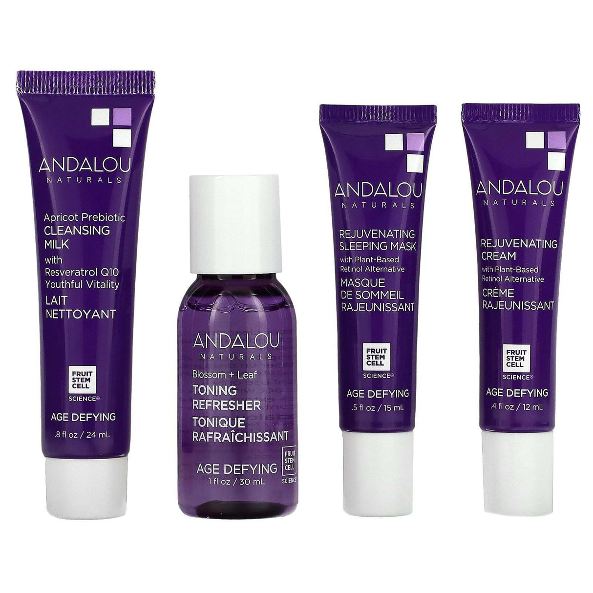 Andalou Naturals, The Age Defying Routine Set, 4 Piece Kit - Supply Center USA