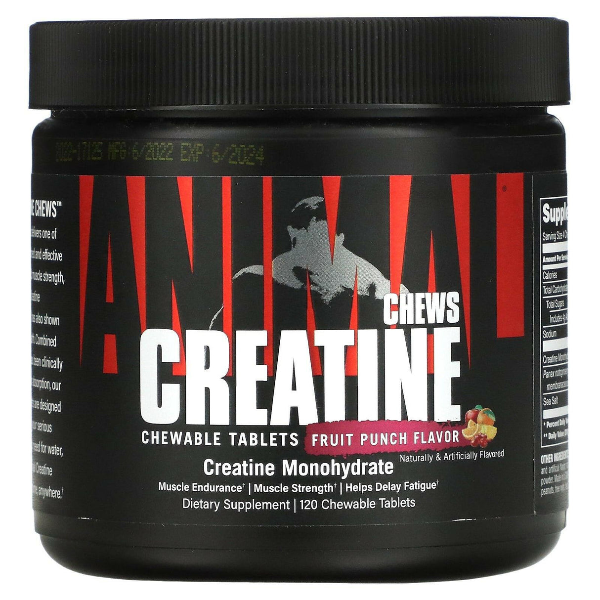 Animal, Creatine Chews, Fruit Punch, 120 Chewable Tablets - Supply Center USA