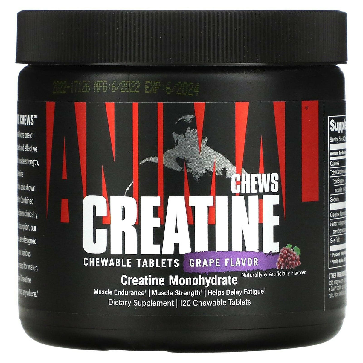 Animal, Creatine Chews, Fruit Punch, 120 Chewable Tablets - Supply Center USA