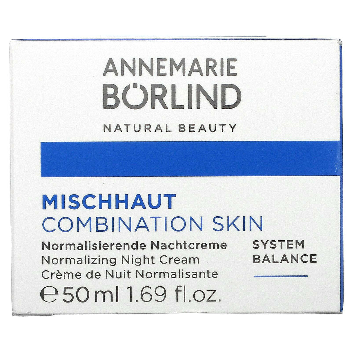 AnneMarie Borlind, Combination Skin, Normalizing Night Cream, 1.69 fl oz (50 ml) - Supply Center USA