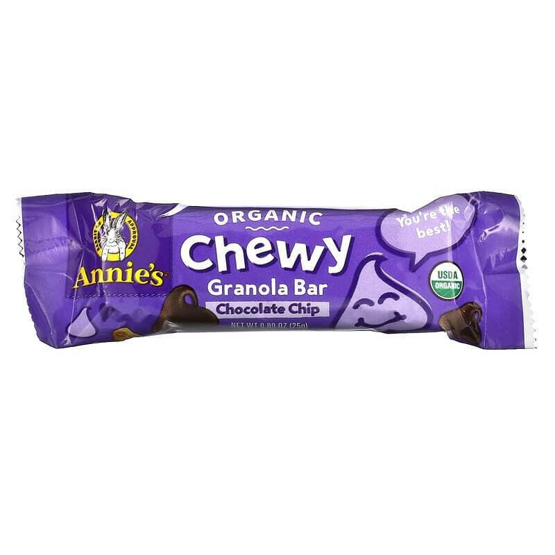 Annie's Homegrown, Organic Chewy Granola Bars, Chocolate Chip, 6 Bars, 0.89 oz (25 g) Each - Supply Center USA