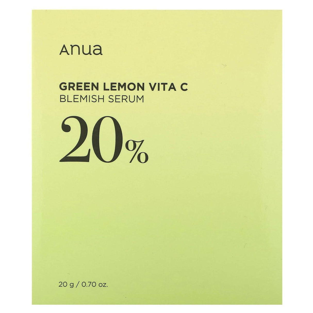 Anua, Green Lemon Vita C Blemish Serum 20%, 0.70 fl oz (20 g) - Supply Center USA