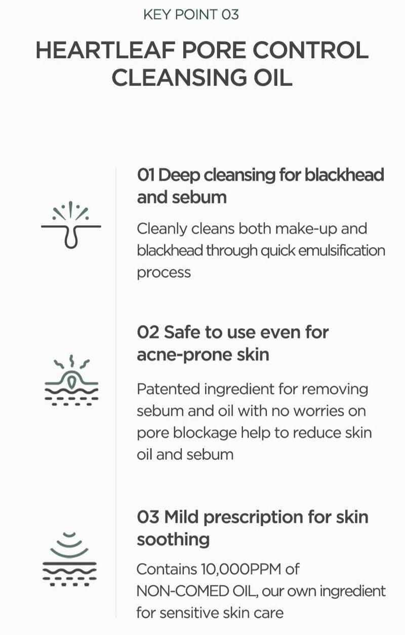 ANUA Heartleaf Pore Control Cleansing Oil, Oil Cleanser for Face, Makeup Blackhead Remover, Korean Skin Care 6.76 Fl Oz(200Ml) (Original) - Supply Center USA