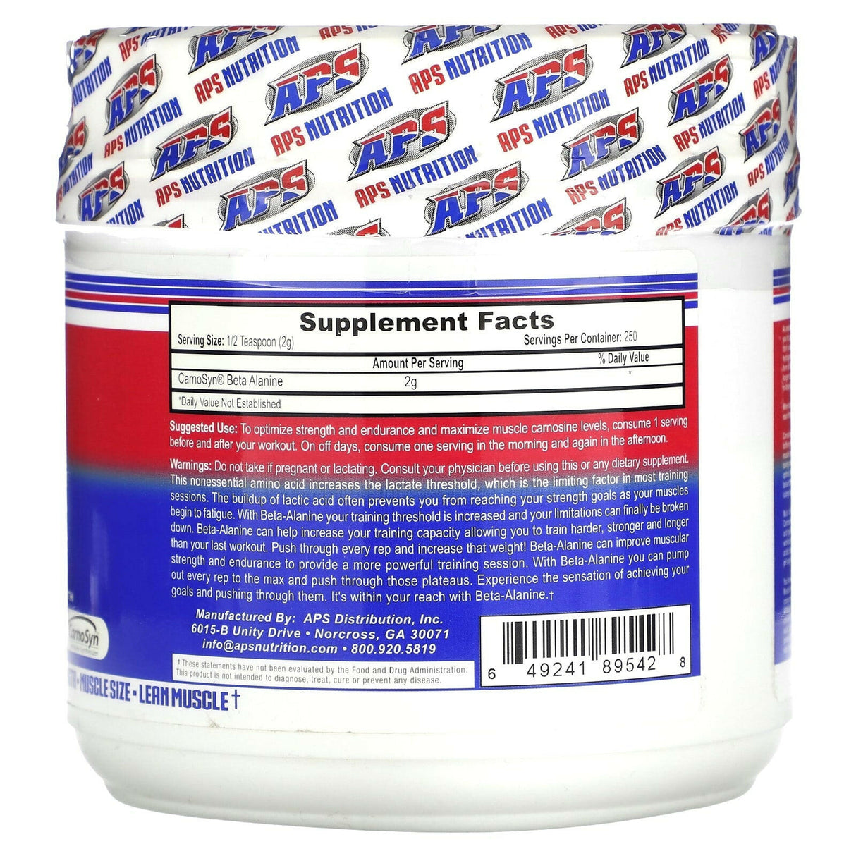 APS, Beta Alanine, 500 g - Supply Center USA