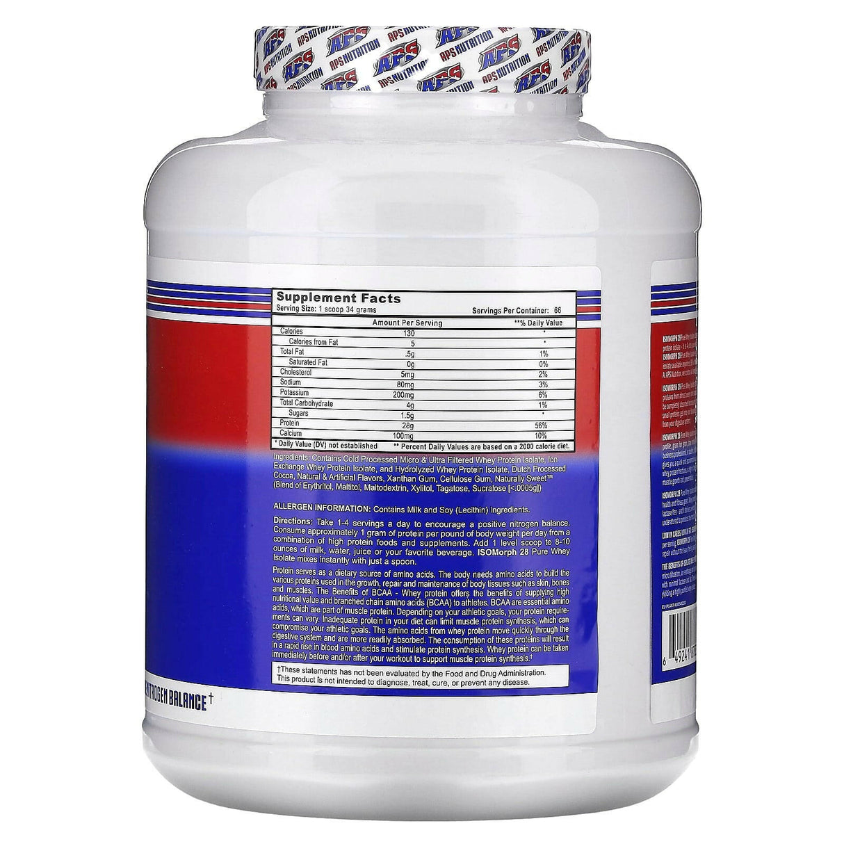 APS, Isomorph 28, Pure Whey Isolate, Chocolate Milkshake, 5 lb (2.27 kg) - Supply Center USA