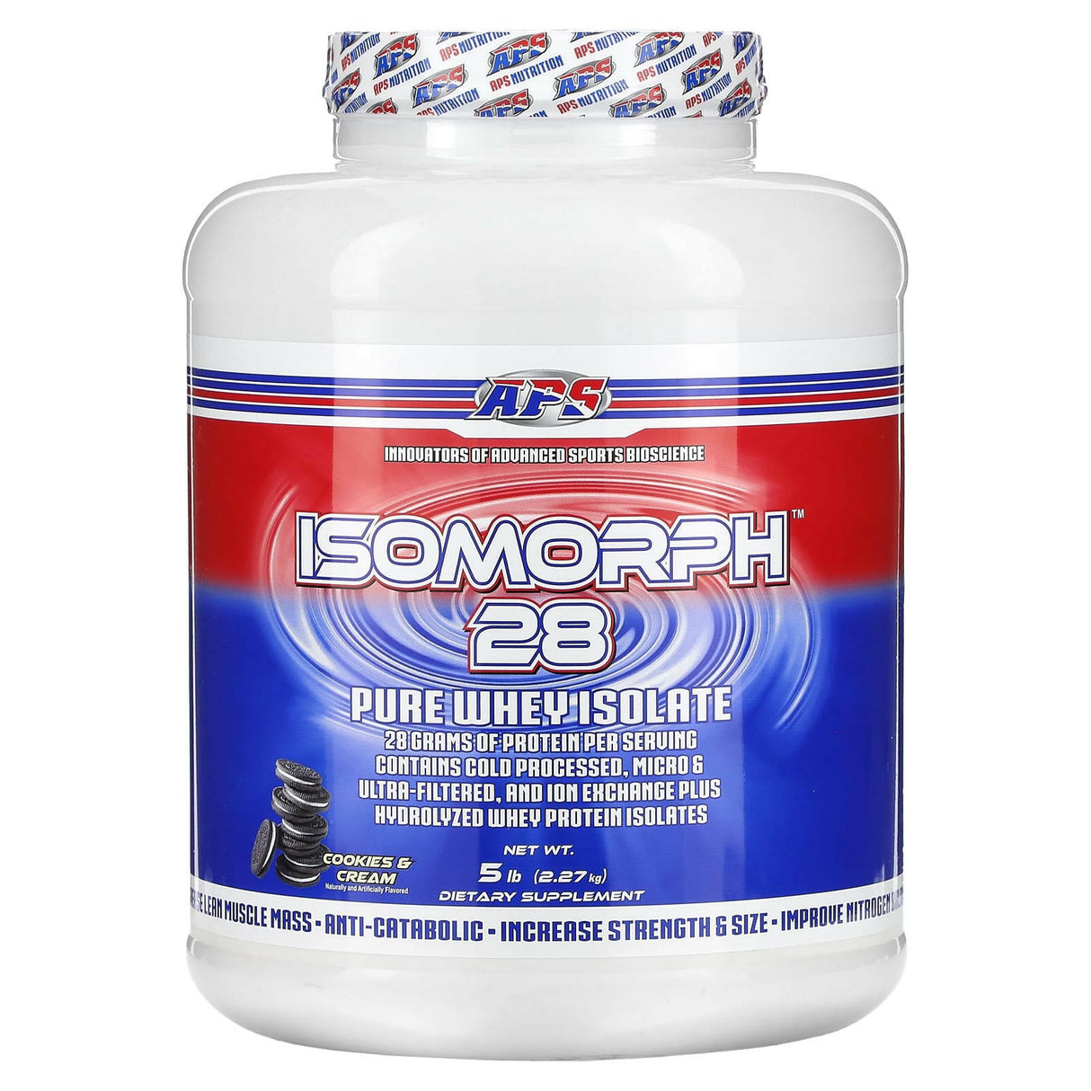 APS, Isomorph 28, Pure Whey Isolate, Cookies & Cream, 5 lbs (2.27 kg) - Supply Center USA