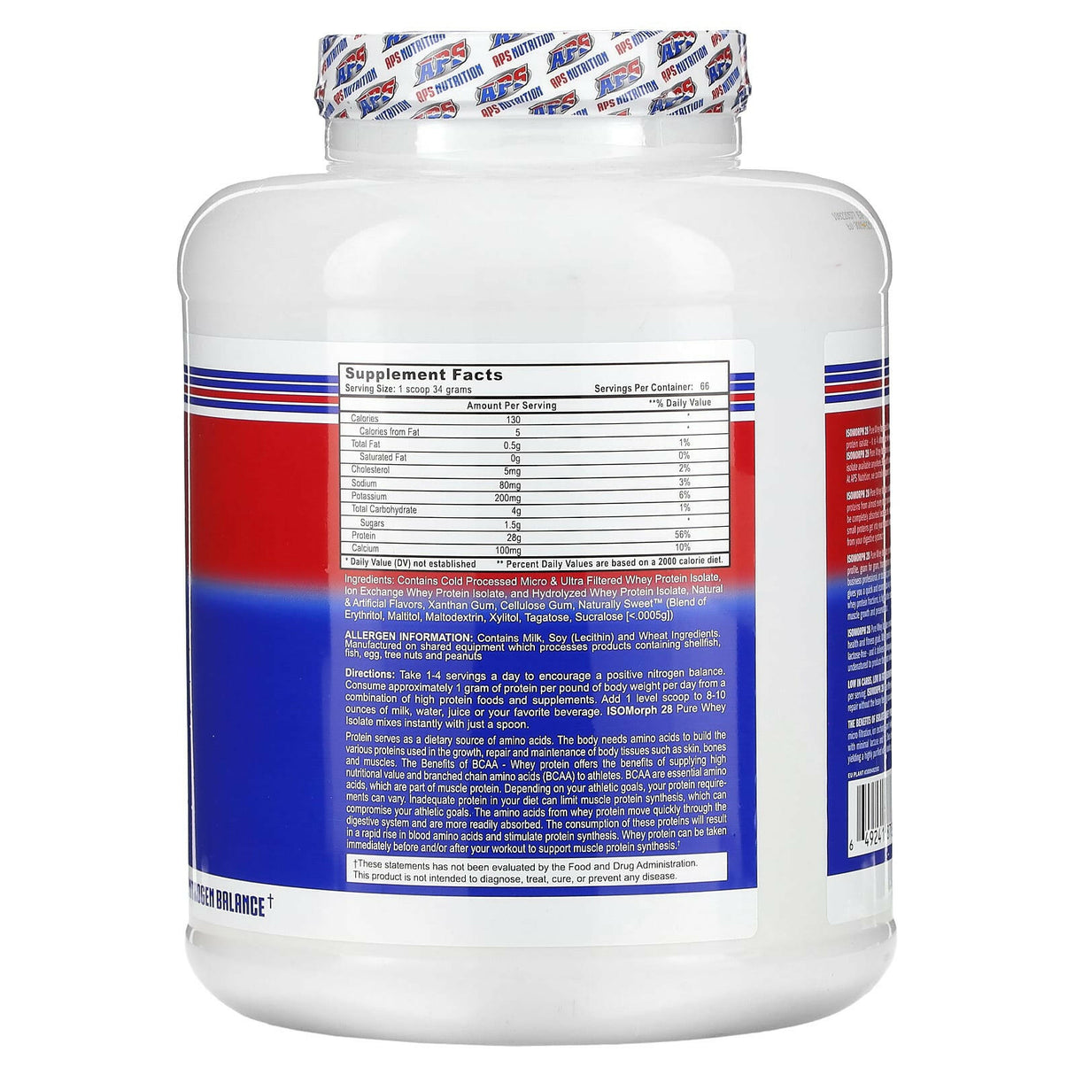 APS, Isomorph 28, Pure Whey Isolate, Cookies & Cream, 5 lbs (2.27 kg) - Supply Center USA
