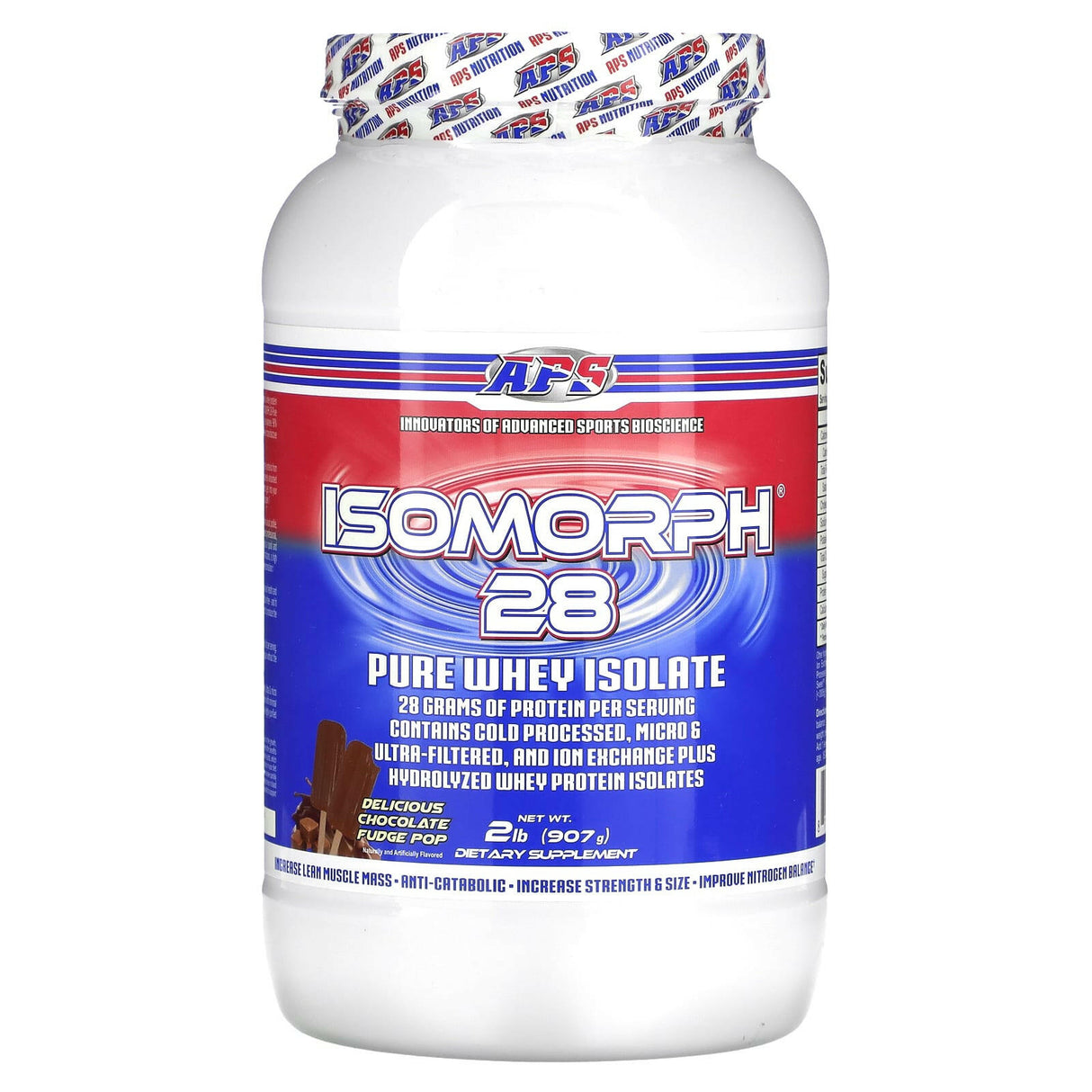 APS, Isomorph 28, Pure Whey Isolate, Delicious Chocolate Fudge Pop, 2 lbs (907 g) - Supply Center USA