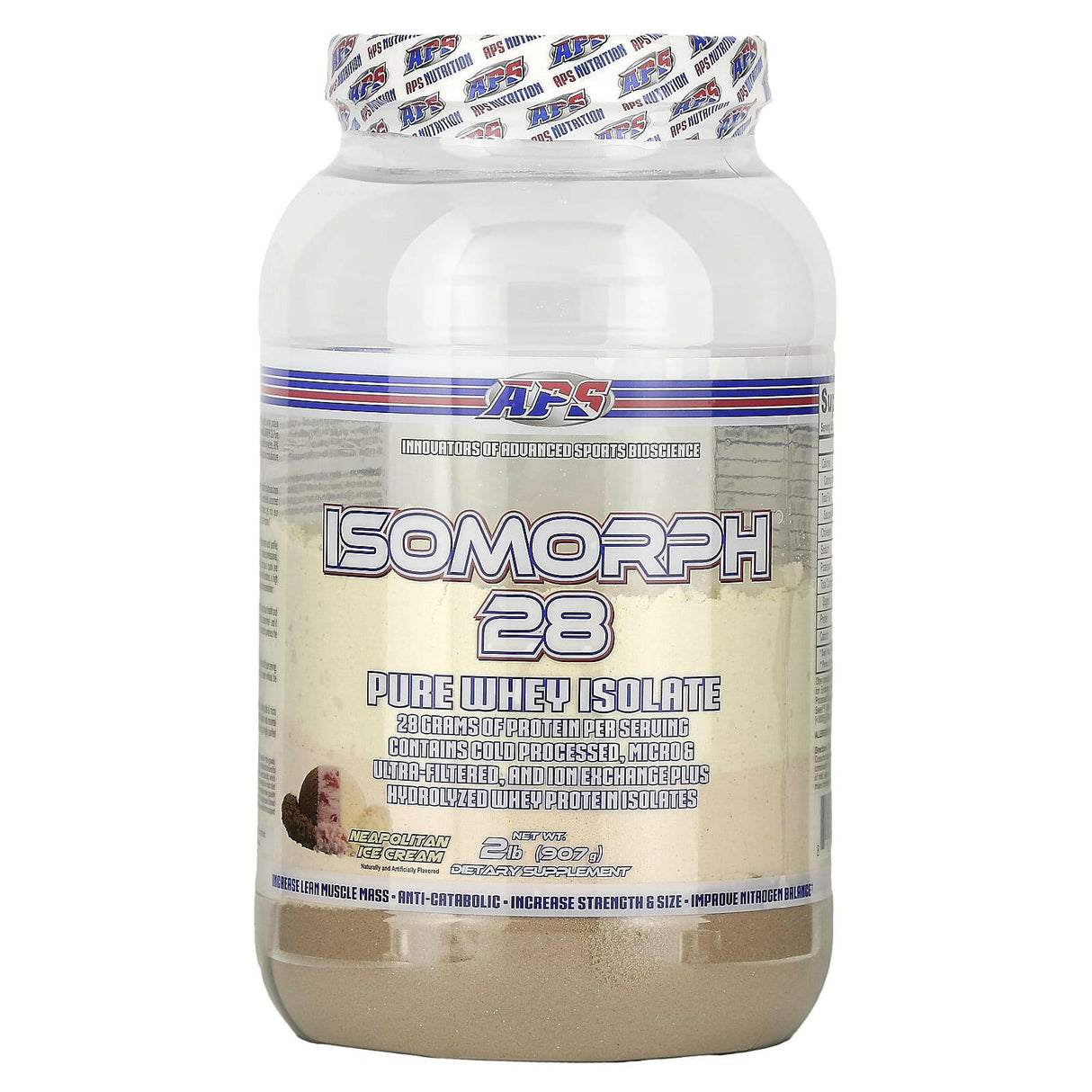 APS, Isomorph 28, Pure Whey Isolate, Neapolitan Ice Cream, 2 lb (907 g) - Supply Center USA